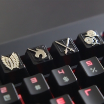 Attack on Titan Artisan Zinc Aluminum Alloy Keycaps for MX Switch Mechanical Keyboard R4 Height Custom ESC Keycap